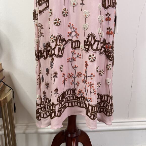 Valentino Runway Collector Dress 38 NWT Beaded Embroidered Silk Pink $15k Rare - Picture 7 of 16